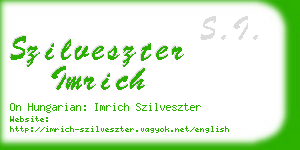 szilveszter imrich business card